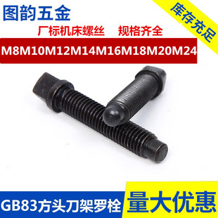 M16M18M24 GB83四方头紧定带垫方头刀架机床车床凸端螺丝M8M10M12
