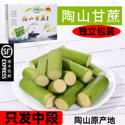 陶山甘蔗温州特产新鲜水果绿皮青皮果蔗5斤孕妇整箱礼盒果蔗