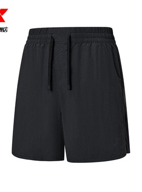 特步女梭织短裤2025年新款梭织短裤透气速干训练裤女975228240592