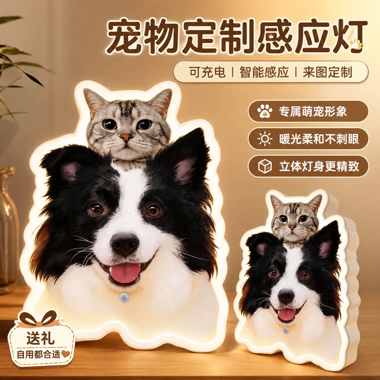 阿木定制创意钓鱼图鉴小夜灯
