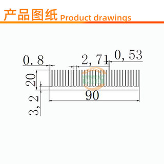 铝型材密齿散热片 大功率电源散热器 降温铝板 导热铝块150*90*20