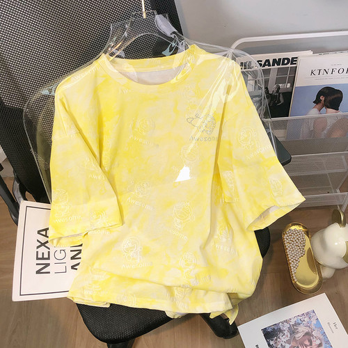 夏季卡通烫钻纯棉短袖t恤上衣女