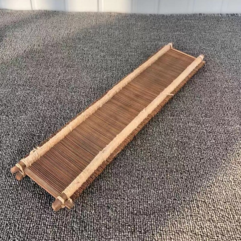 特价老织布机竹篦子茶道配件老物件民俗茶垫茶托盘扣茶具竹茶席