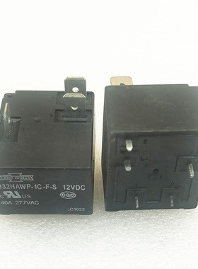 全新现货 832HAWP-1C-F-S 12VDC 40A空调热水器继电器 5脚 松川