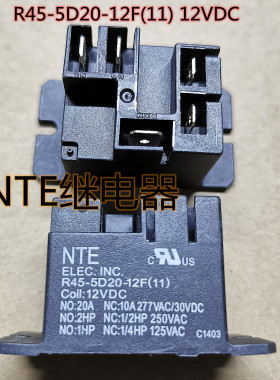 R45-5D20-12F  NTE继电器 R45-1D30-12F(11) 12VDC