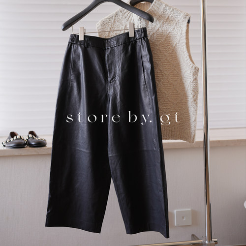 意大利进口软糯羔羊皮九分皮裤  ROW风极简轻奢高级质感百搭裤子