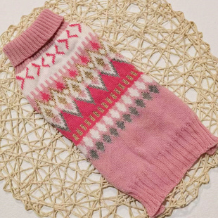 外贸宠物翻领毛衣狗狗衣服秋冬装小鹿犬吉娃娃泰迪猫咪身长版型