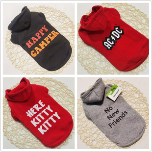 瘦长版型!外贸宠物狗狗衣服红色连帽卫衣内里绒面灵缇鹿犬猫咪