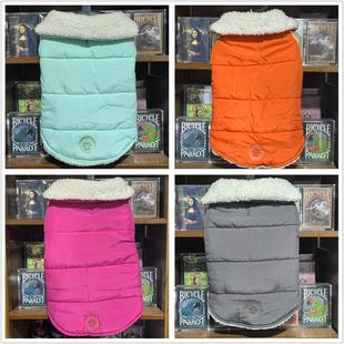 外贸宠物披风式棉衣羊羔绒狗狗衣服冬装泰迪比熊柯基小型犬猫咪