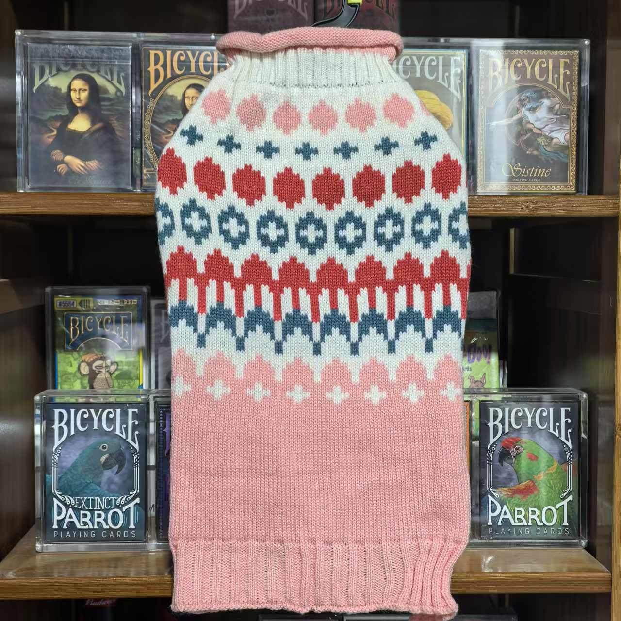 外贸宠物卷边领毛衣狗狗衣服秋冬装泰迪比熊小型犬猫小鹿幼犬博美