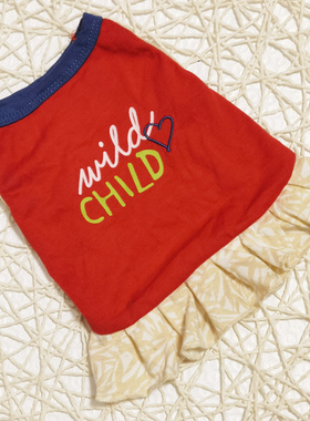 外贸ED红色宠物狗狗小裙子裙装夏季衣服夏装茶杯幼犬迷你犬泰迪