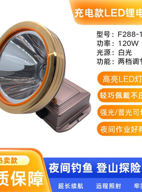LED高亮远射头灯超长续航户外露营登山探险电筒工地施工照明灯
