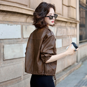 流行上衣爆款 超火高端皮衣外套女新款 海宁真皮绵羊皮夹克今年短款