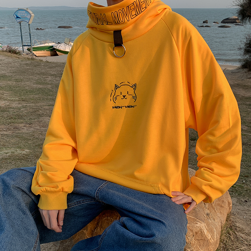 Location 2021 spring new 3 print stand collar original design sweater fashion coat