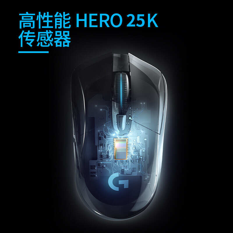 LOGITECH G703 HERO 무선 듀얼 모드 게이밍 마우스 RGB 인체공학적으로 프로그래밍 가능한 E-스포츠 치킨 포장 풀기