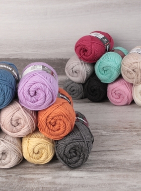 莲工房毛线PUPPY库音阿尼  Queen Anny羊毛中粗毛线 50克/97米/团