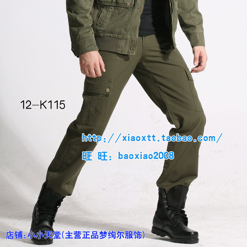 梦绚尔男式军绿长裤K115 男士户外运动迷彩工装裤 MXE秋装新品