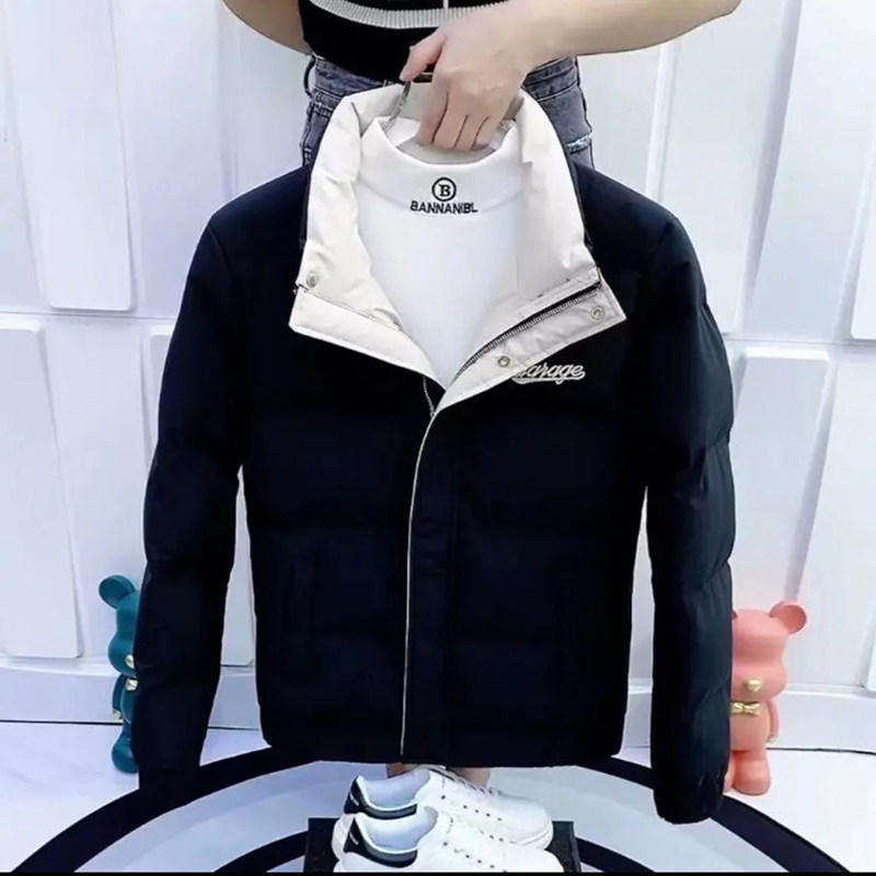 棉衣外套男立领2024冬季男士棉袄韩版潮流保暖百搭网红拼色棉服