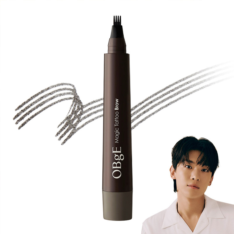 韩国直邮OBgE 男士魔法刺青眉笔 自然灰丝滑不结快易上色持久柔和