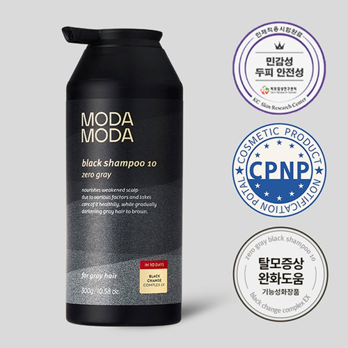 韩国直邮ModaModa3代升级版改善脱发修复黑发洗发水洗黑300g