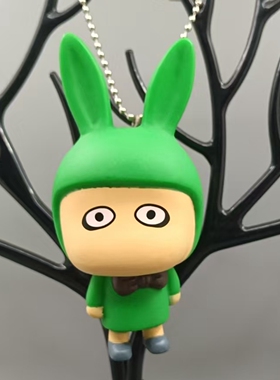 现货正版 动漫周边 食玩 绿色小兔子 挂件模型 盒蛋散货