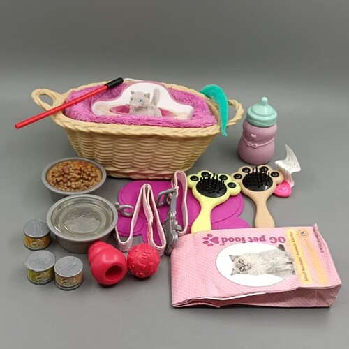现货正版 BATTAT OG偶季娃娃 猫猫零食 浴缸 猫粮 过家家玩具散货