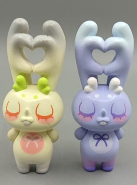 现货正版 52Toy Rameo 比心兔迷你公仔系列扭蛋摆件 散货