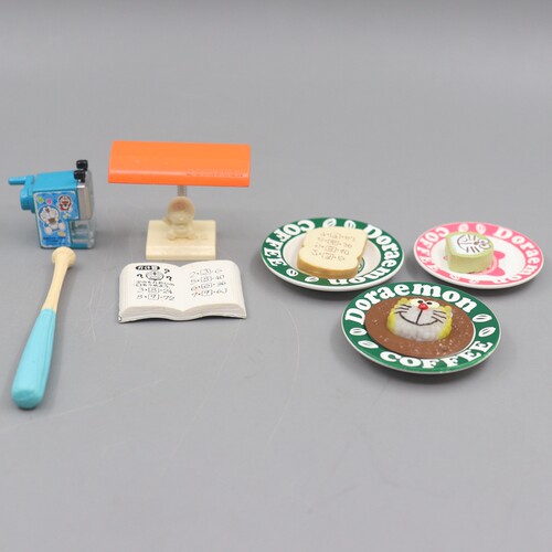 现货正版 Doraemon/哆啦A梦 咖啡店 文具系列摆件模型 扭蛋散货