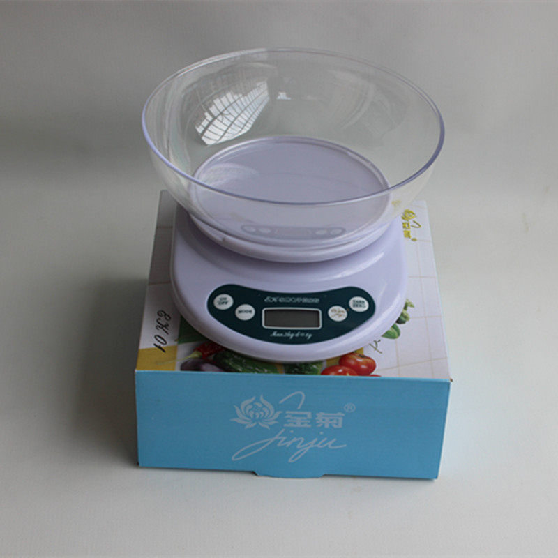 家用商用食物餐饮电子秤烘焙茶叶药材塑料克数秤小型3公斤透明 盘