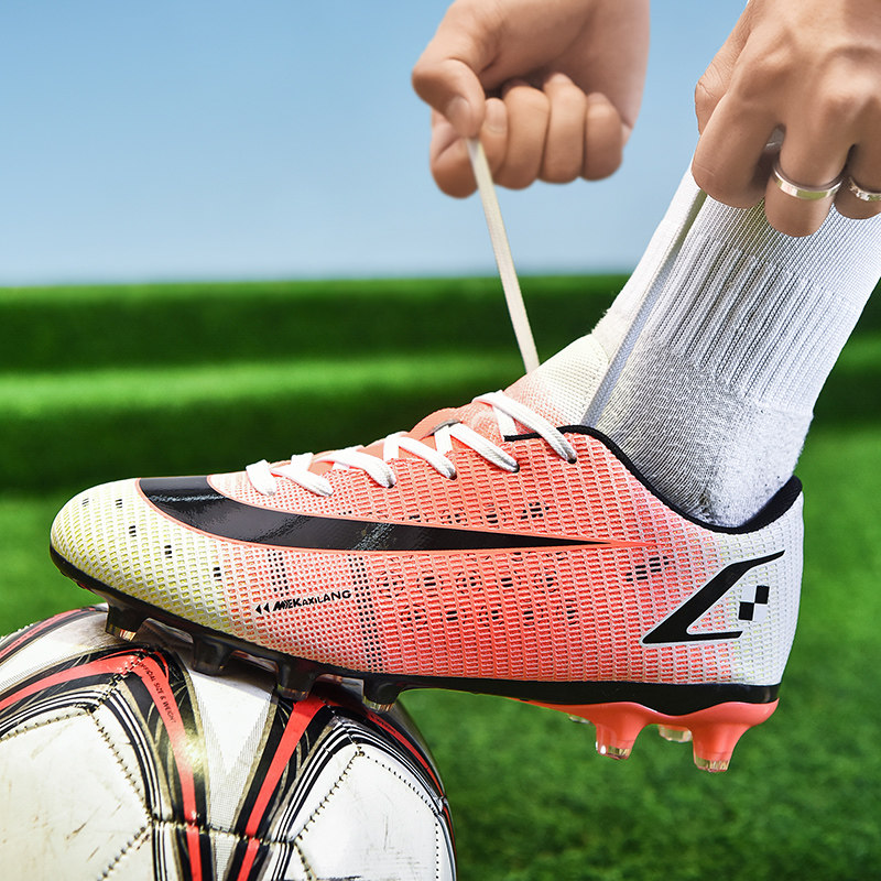 姆巴佩c罗足球鞋cr7刺客ag长碎钉大码训练鞋男学生儿童成人造草女