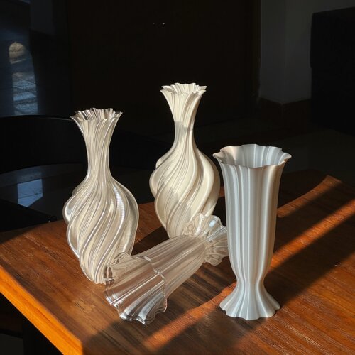 3D打印花瓶pla丝绸花瓶