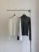 HOUSE OF时尚 韩国东大门2025秋新merry 百搭半高领镂空打底衫