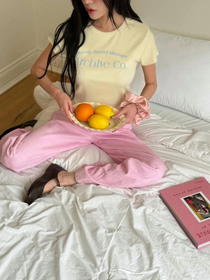 韩国东大门正品2025夏季新款sienne时尚百搭圆领字母短袖T恤女