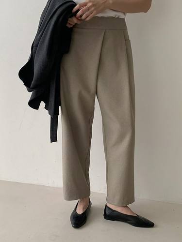 韩国东大门2026春新品Neutra 时尚百搭纯色松紧腰休闲裤女