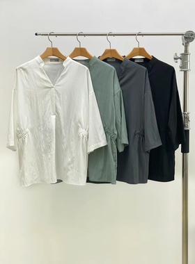 Neutra韩国东大门代购2025夏季新品立领设计衬衫女