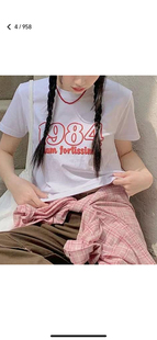 1984短袖 新品 T恤女 2025夏季 sienne韩国东大门代购