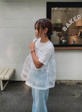 韩国东大门代购2025夏季新款VIVACITY蕾丝罩衫上衣