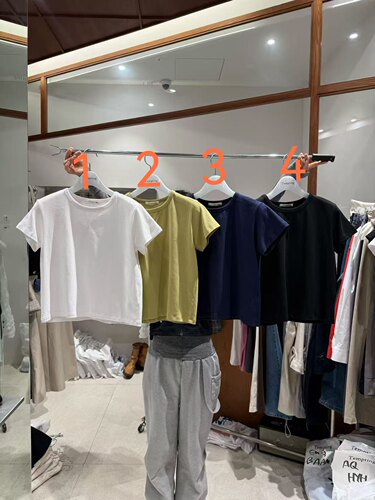 韩国东大门代购2026夏季新品tempting圆领后背字母印花短袖T恤