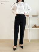 韩国东大门代购 931 SUAN小腰百搭九分加绒休闲裤 2025冬新品 ELTOO