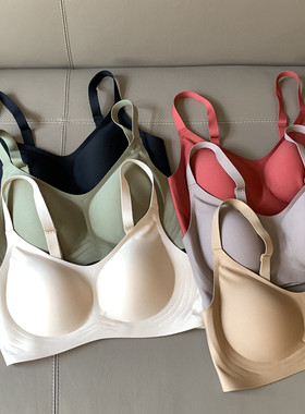 自留舒适高弹 科技缝合 果冻条软支撑收副乳无痕无钢圈文胸内衣