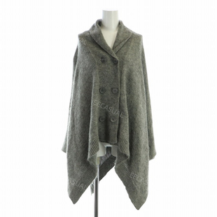 MM6 Maison Margiela 灰色羊毛针织衫斗篷毛衣外套