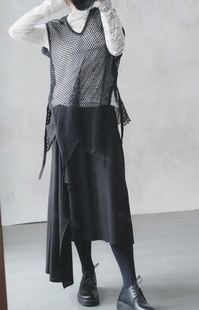 feu 国内现货 LIMI 山本里美 黑色网状盔甲背心21SS 新品