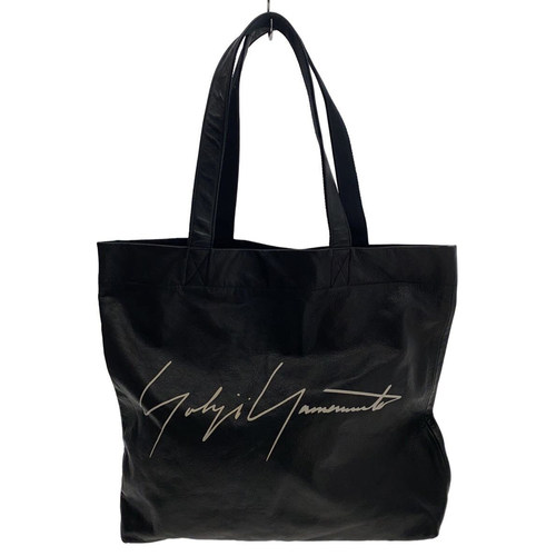 山本耀司 yohji 签名 黑色 牛皮 大包 大号 购物袋 托特包 日本制