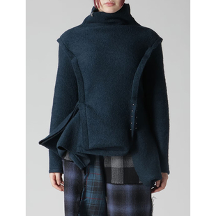 feu 羊毛 铆钉 6折 外套 Limi 不规则裙摆 24AW 山本耀司