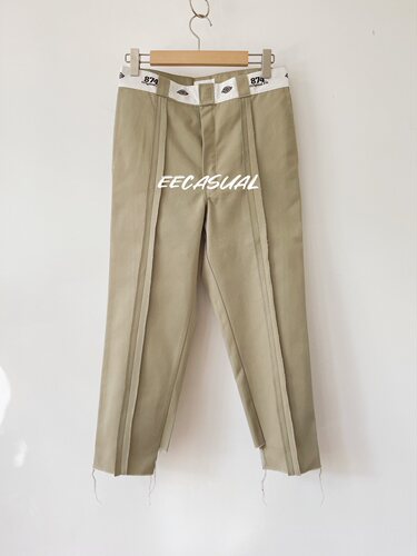 国内现货 新品 BOWWOW beams 反穿锯齿毛边裤子宽松长裤