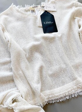 新品 山本里美 LIMI feu 毛边脱线针织衫 22SS
