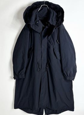 ATON M-51 藏蓝色 长款 连帽 棉衣 外套 改良款大衣 日本制