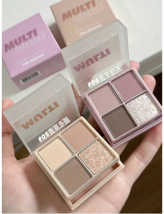 immeme小方糖眼影腮红一体盘干枯玫瑰五色哑光珠光大地色正品