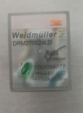 魏德米勒DRM270024LD继电器7760056077DC24V八脚2组带灯带二级管