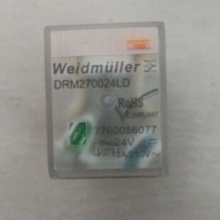 魏德米勒DRM270024LD继电器7760056077DC24V八脚2组带灯带二级管